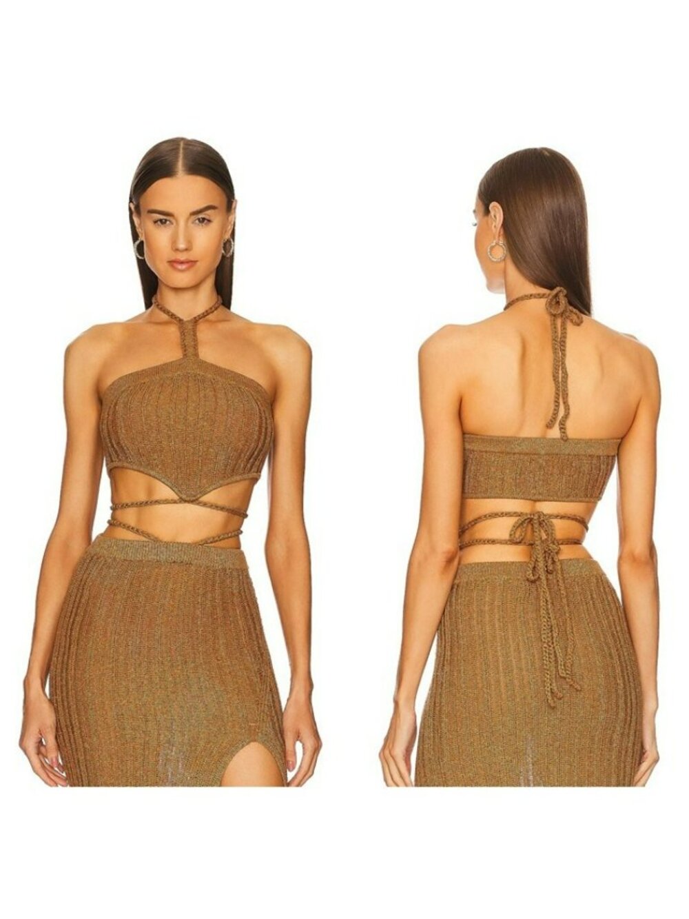 Michael Costello x REVOLVE Sylvan Knit Top - Dark Sand